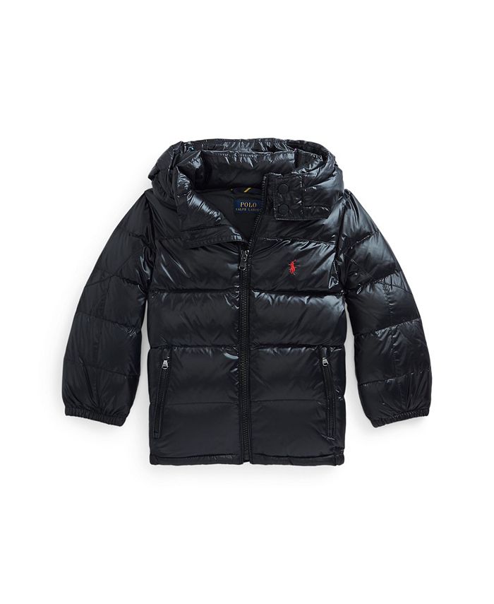 Macy's polo puffer jacket best sale