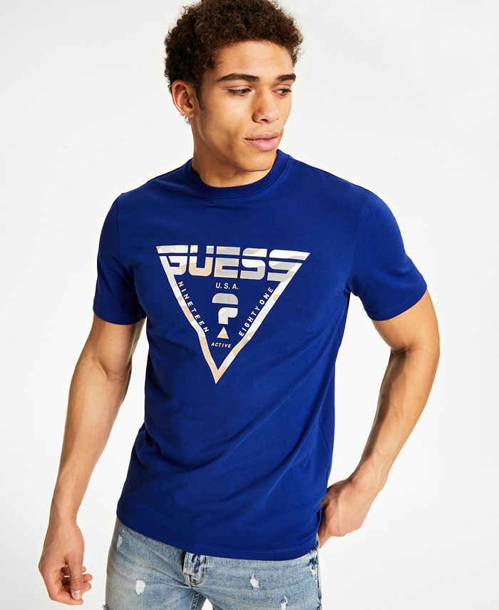 GUESS Men's Jarvis Triangle Logo T-Shirt - Macy's