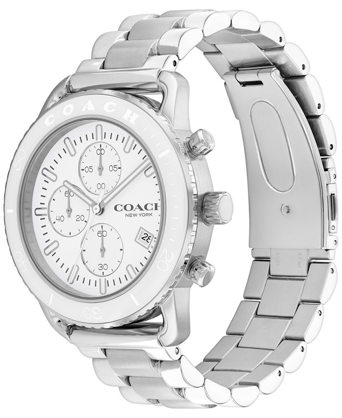 COACH Men's Chronograph Cruiser Stainless Steel Bracelet Watch 44mm