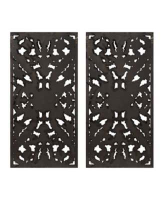 Botanical Panel Carved Wall Set, 2 Piece