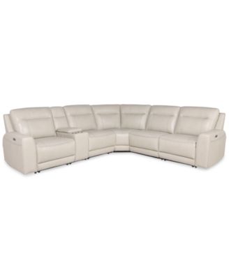 Furniture CLOSEOUT! Blairemoore Leather Sectional Collection, Created ...