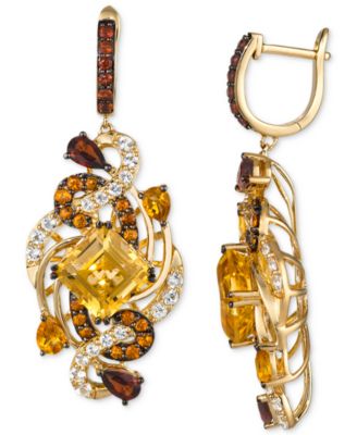 Le Vian - Multi-Gemstone Cluster Drop Earrings (7-1/2 ct. t.w.) in 14k Gold