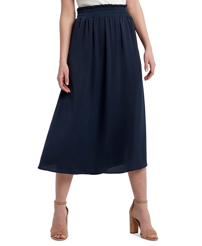 H Halston Smocked Waist Skirt Macy s