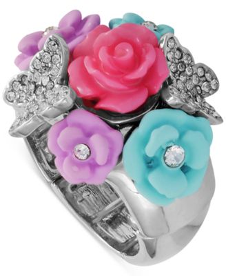 guess flower ring