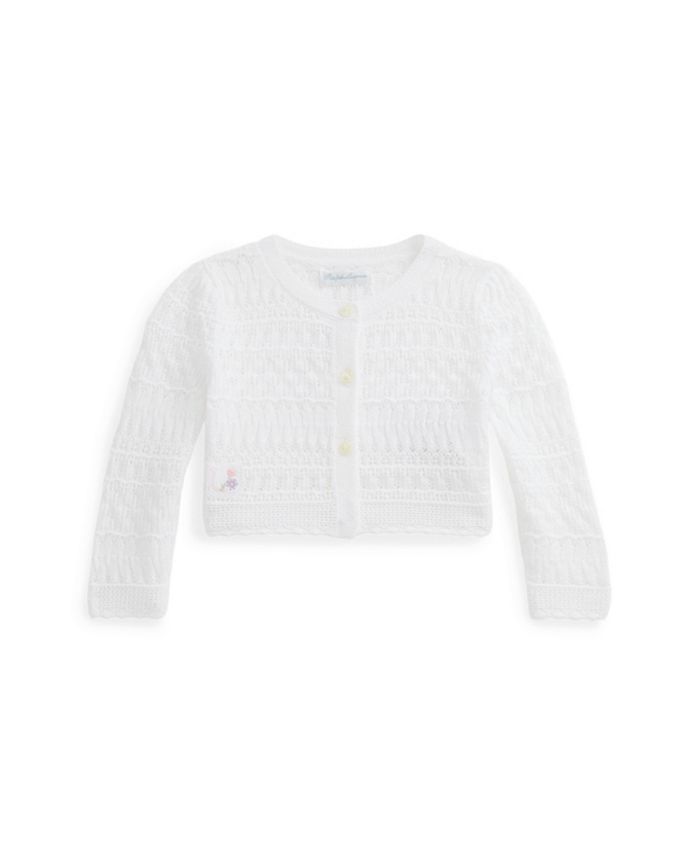 Polo Ralph Lauren Baby Girls Pointelle Knit Cropped Cotton Cardigan &  Reviews - Sweaters - Kids - Macy's