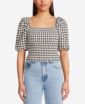BB Dakota by Steve Madden - Keys To The Gingham Smocked Top