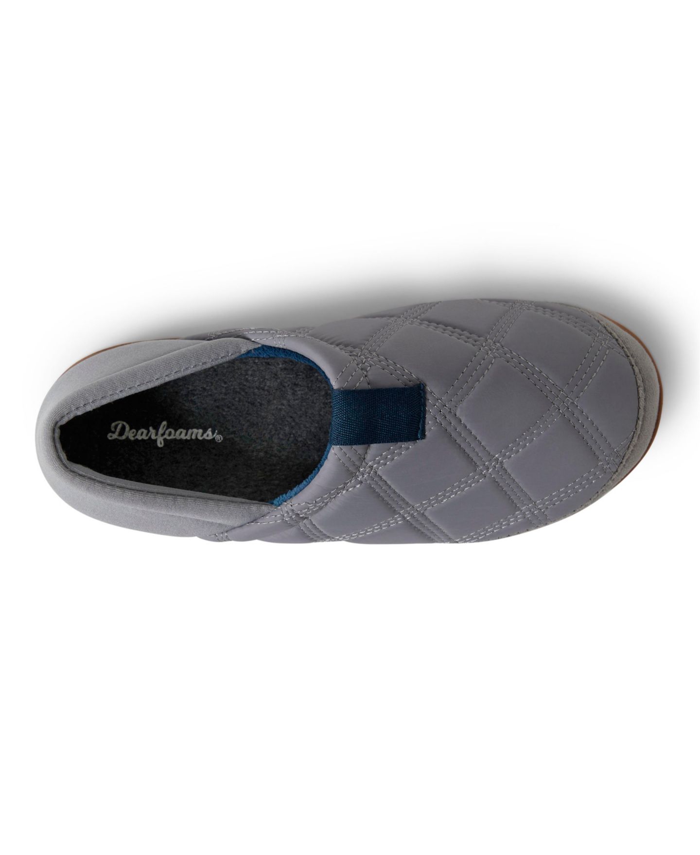 Женские тапочки Dearfoams River Closed Back Collapsible Heel House Shoe Slipper, цвет: Средний серый — фото 6