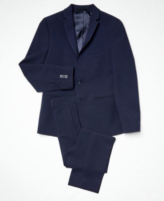 Shop Michael Kors Big Boys Slim Fit Stretch Suit Separates In Black