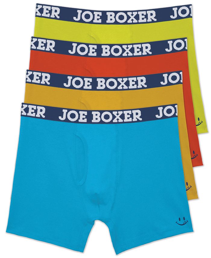 Joe Boxer Men's Fun Stretch Boxer Briefs, 4 Piece Set - Macy's