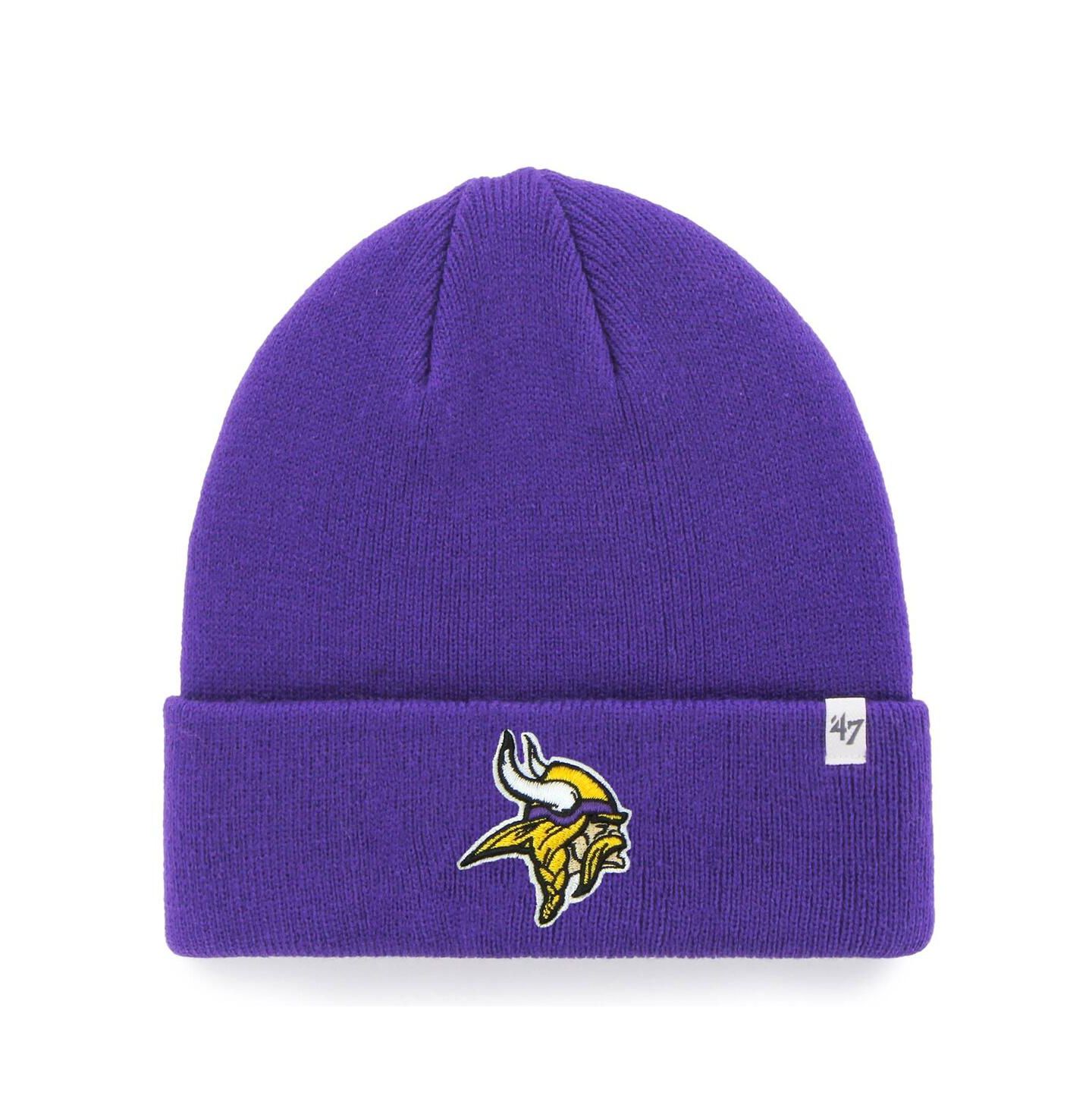 Мужская шапка '47 Brand Purple Minnesota Vikings Primary Basic Cuffed Knit Hat — фото 1