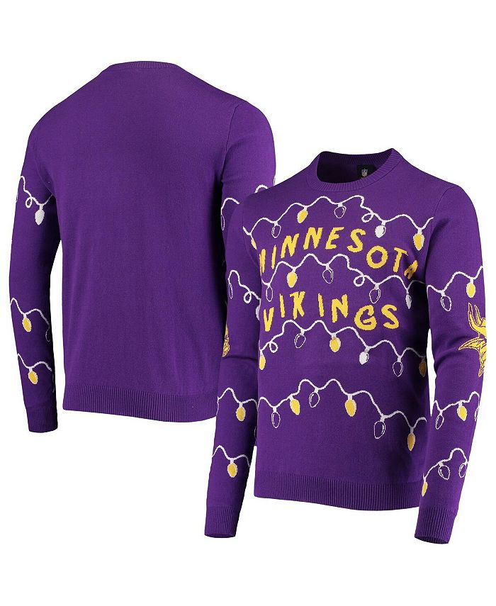FOCO Men's Purple Minnesota Vikings LightUp Ugly Sweater Macy's
