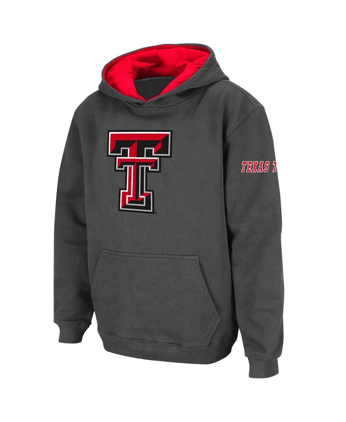 Stadium Athletic Big Boys  Charcoal Texas Tech Red Raiders Big Logo Pullover Hoodie In Charcoal