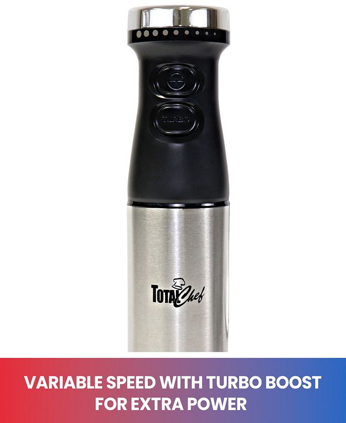 Total Chef Variable Speed Immersion Hand Blender 225 W with Turbo Boost