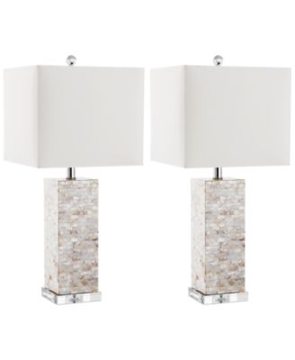 Safavieh - Set of 2 Homer Shell Table Lamps