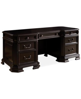 Goodwin Ebony Home Office Executive Desk - Furniture - Macy's