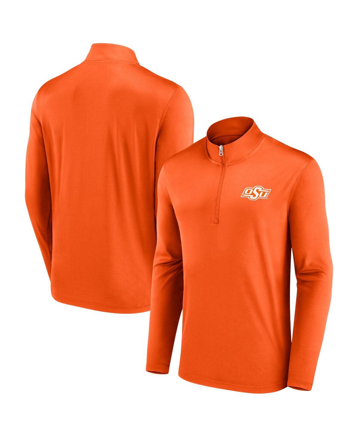 Shop Fanatics Men's  Orange Oklahoma State Cowboys Underdog Mindset Quarter-zip Top