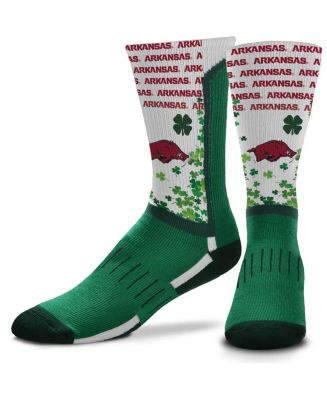 For Bare Feet Men's Arkansas Razorbacks Four Leaf St. Patrick's Day V ...