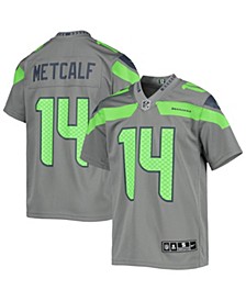 Youth Boys DK Metcalf Gray Seattle Seahawks Inverted Team Game Jersey