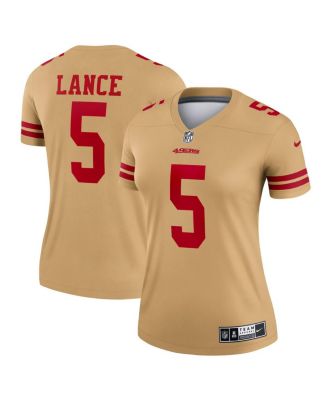 Women s Nike Trey Lance Gold San Francisco 49ers Inverted Legend Jersey Macy s