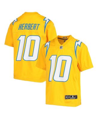 Big Boys Justin Herbert Gold Los Angeles Chargers Inverted Team Game Jersey