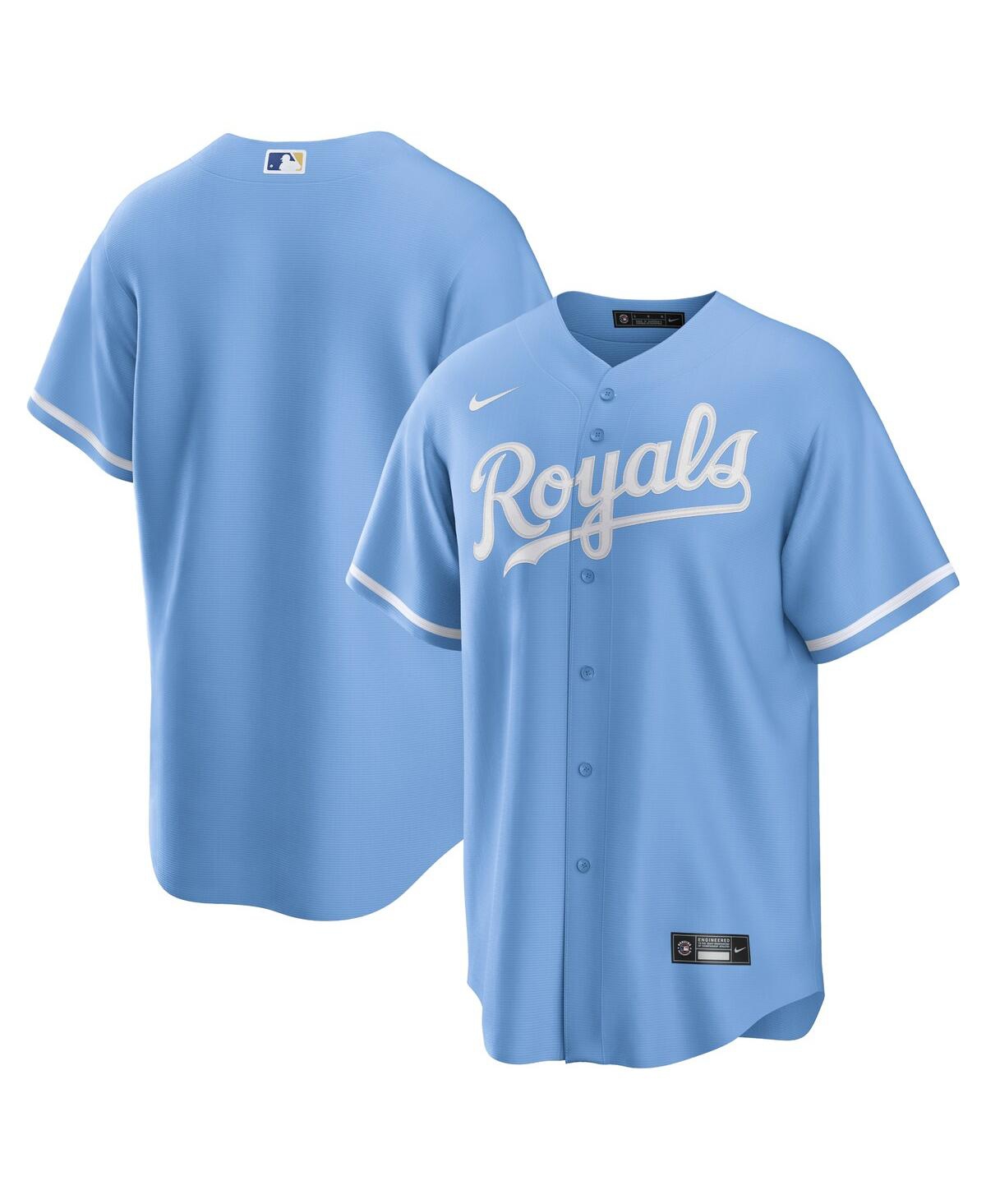Men's NikeKansas City Royals Alternate Replica Team Logo Jersey - Light Blue
