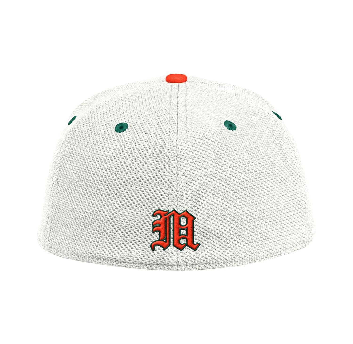 Men's White, Orange Miami Hurricanes Miami Maniac On-Field Baseball Fitted Hat