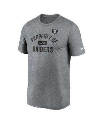 Men's Heathered Charcoal Las Vegas Raiders Property Of Legend Performance T-shirt