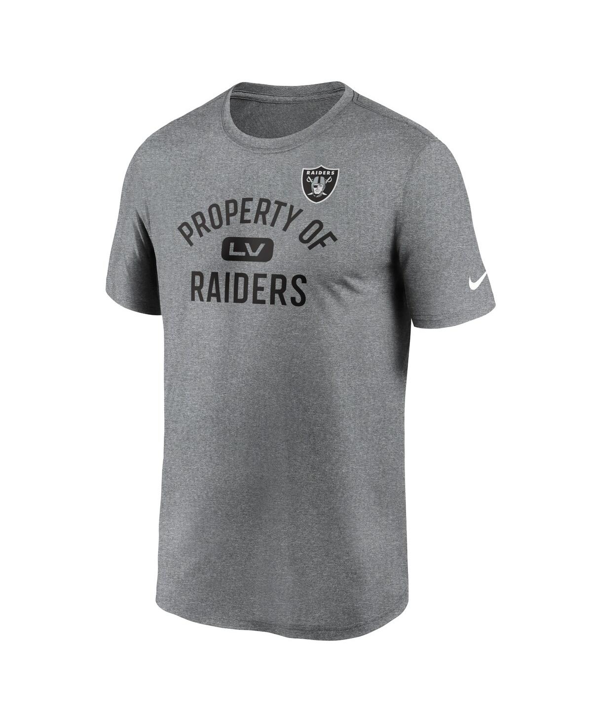 Men's NikeLas Vegas Raiders Property Of Legend Performance T-shirt - Heathered Charcoal