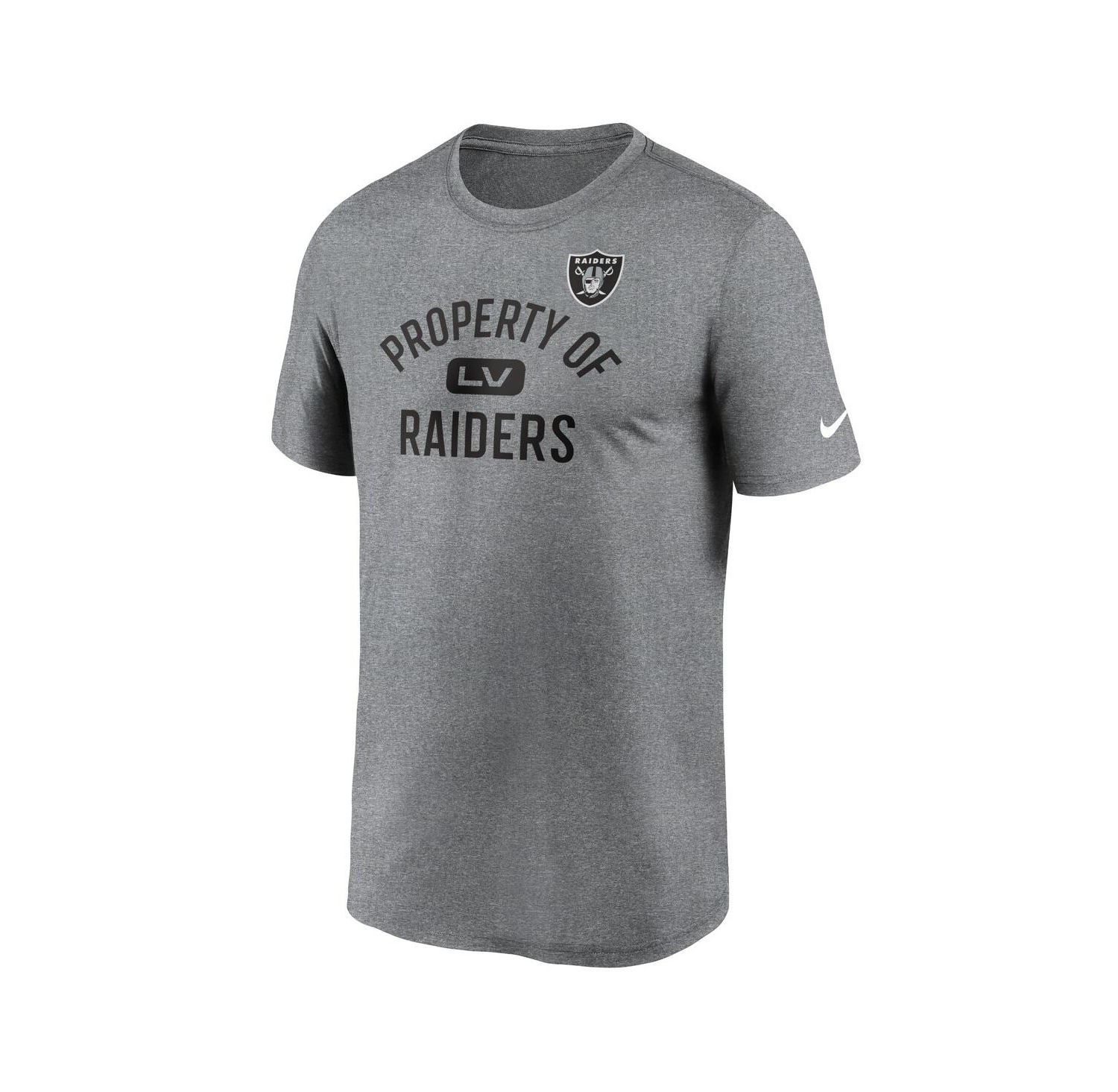 Men's Heathered Charcoal Las Vegas Raiders Property Of Legend Performance T-shirt