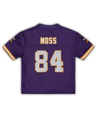 Toddler Boys and Girls Randy Moss Purple Minnesota Vikings 1998 Retired Legacy Jersey