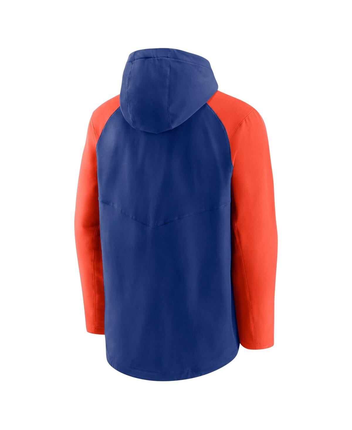 Men's Nikeand Orange New York Mets Authentic Collection Full-Zip Hoodie Performance Jacket - Royal, Orange