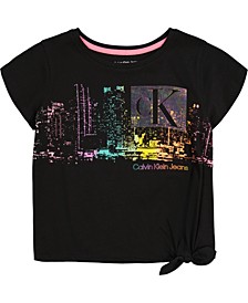 Big Girls Prism City Tie-Front T-shirt