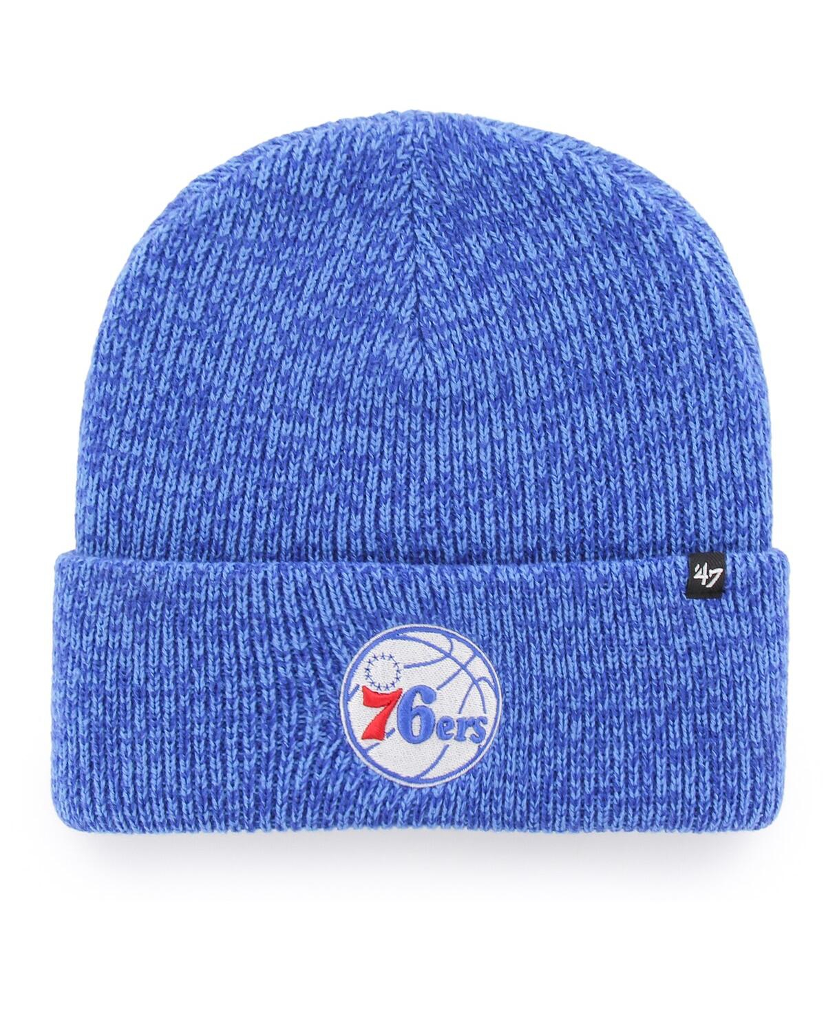 47 Brand Men's '47 Royal Philadelphia 76ers Brain Freeze Cuffed Knit