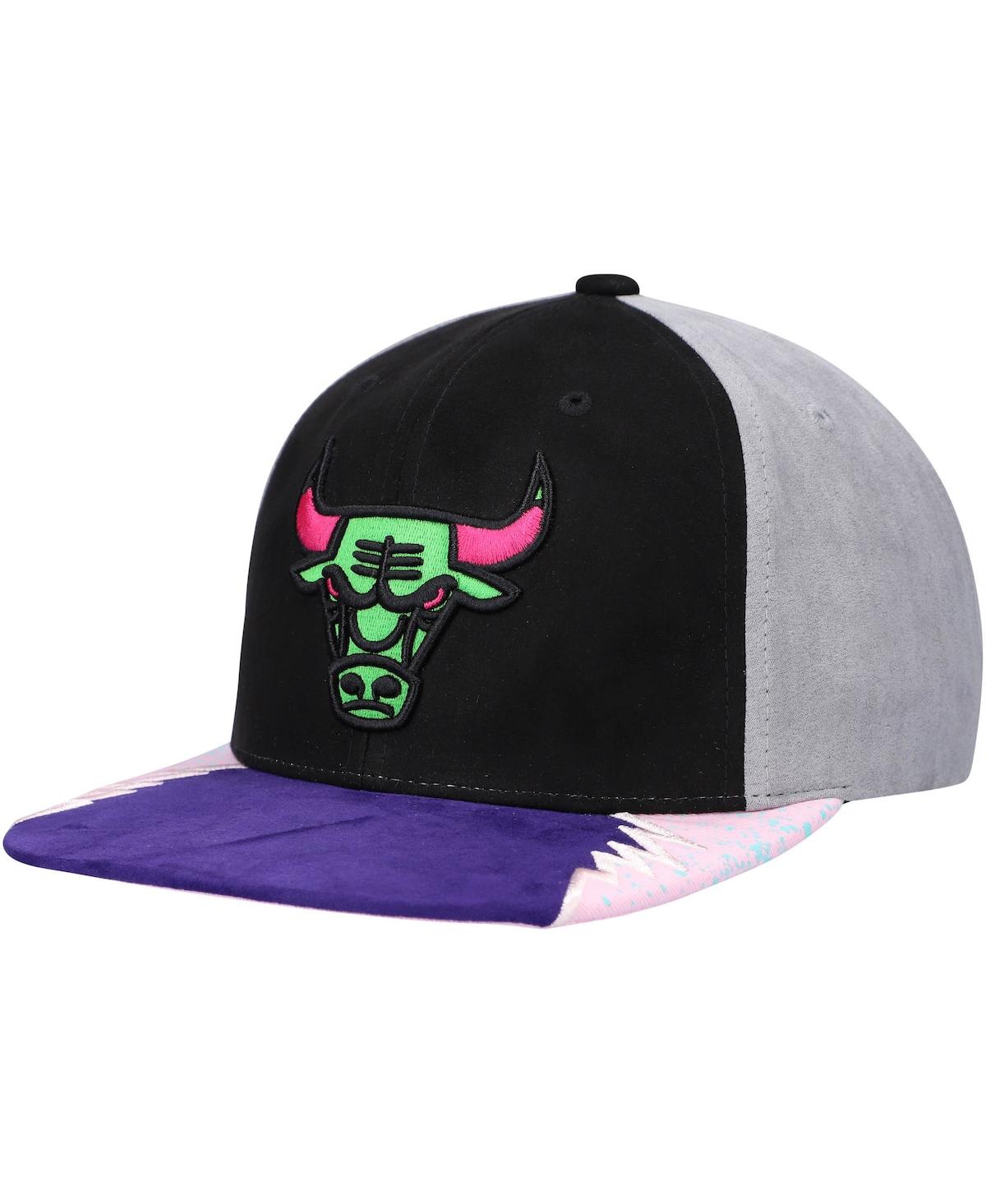 Shop Mitchell & Ness Men's  Black, Pink Chicago Bulls Day 5 Snapback Hat In Black,pink