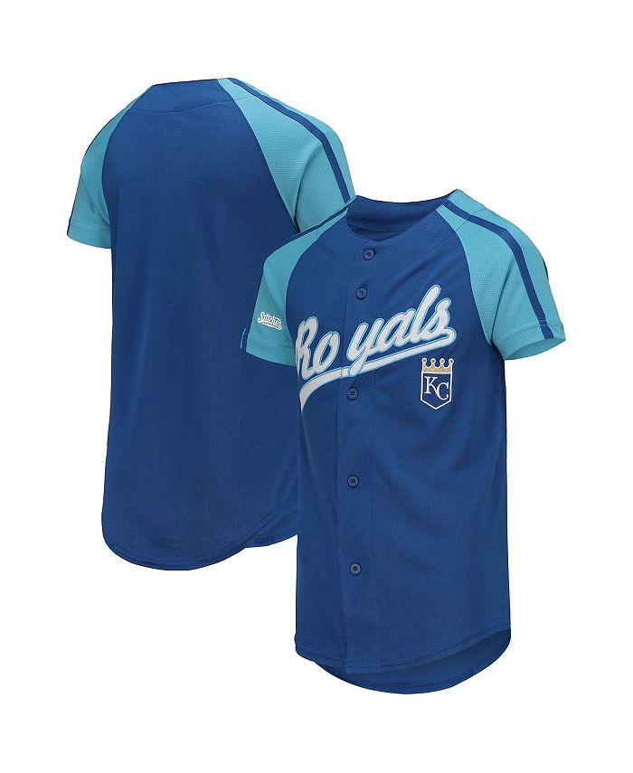 True Fan MLB Kansas City KC Royals Youth Baseball Jersey Blue Size