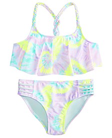 Big Girls 2-Pc. Sweet Spirals Tie Dye-Print Swimsuit 