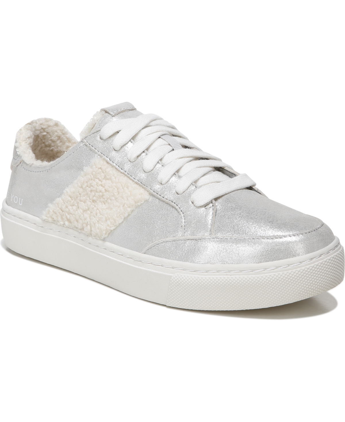 Women's All In Chill Oxfords - Silver Metallic Leather/Faux Shearling