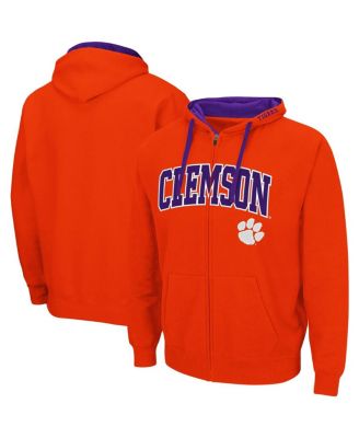 Men's Orange Clemson Tigers Big and Tall Full-Zip Hoodie