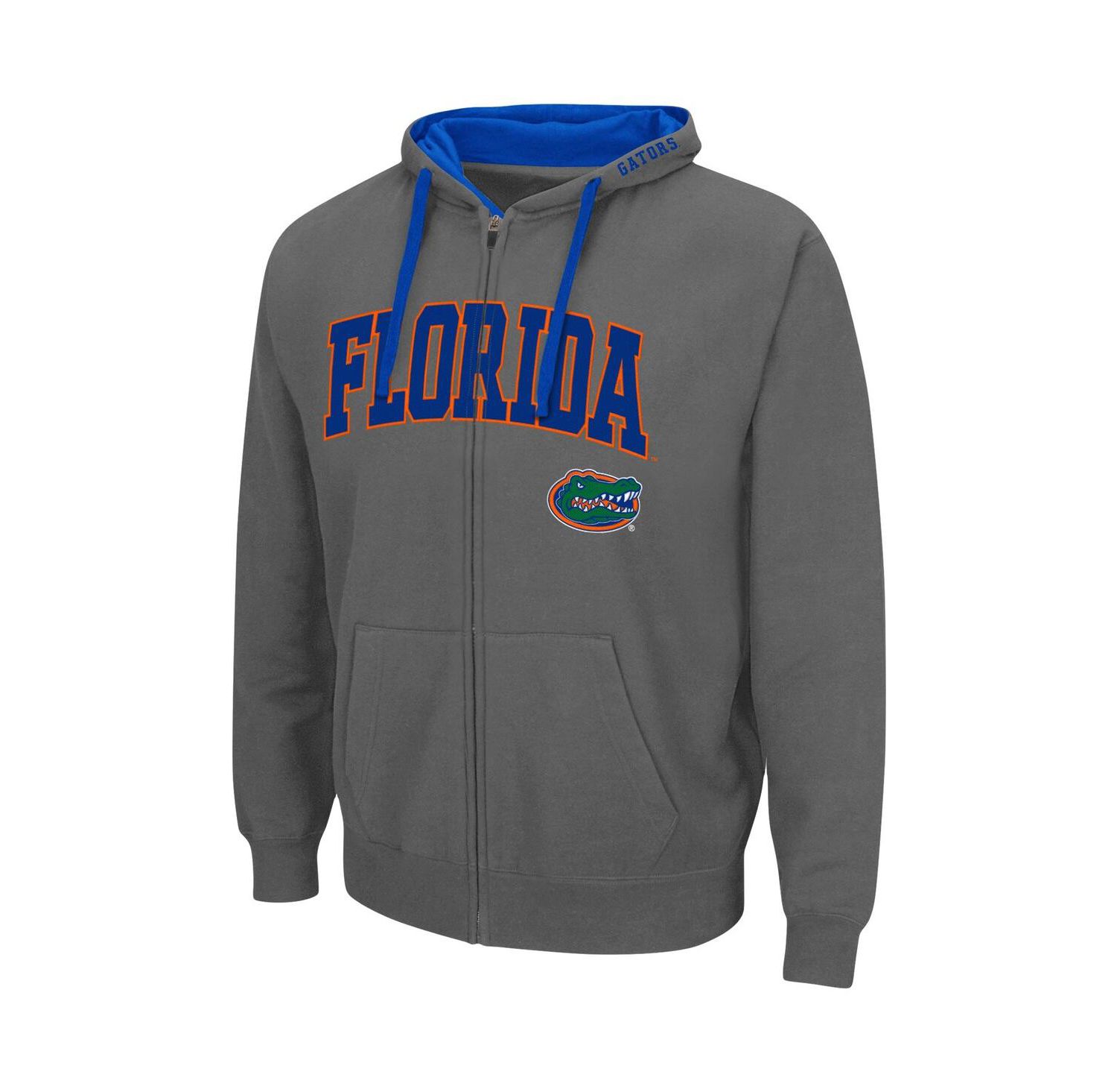 Men's Charcoal Florida Gators Big and Tall Full-Zip Hoodie