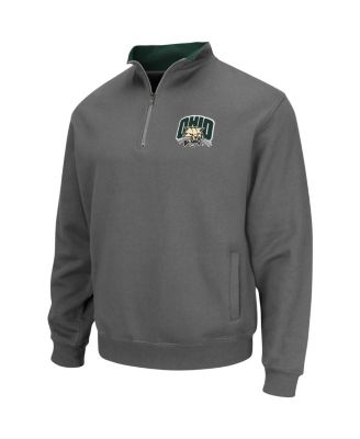 Men's Charcoal Ohio Bobcats Tortugas Logo Quarter-Zip Jacket