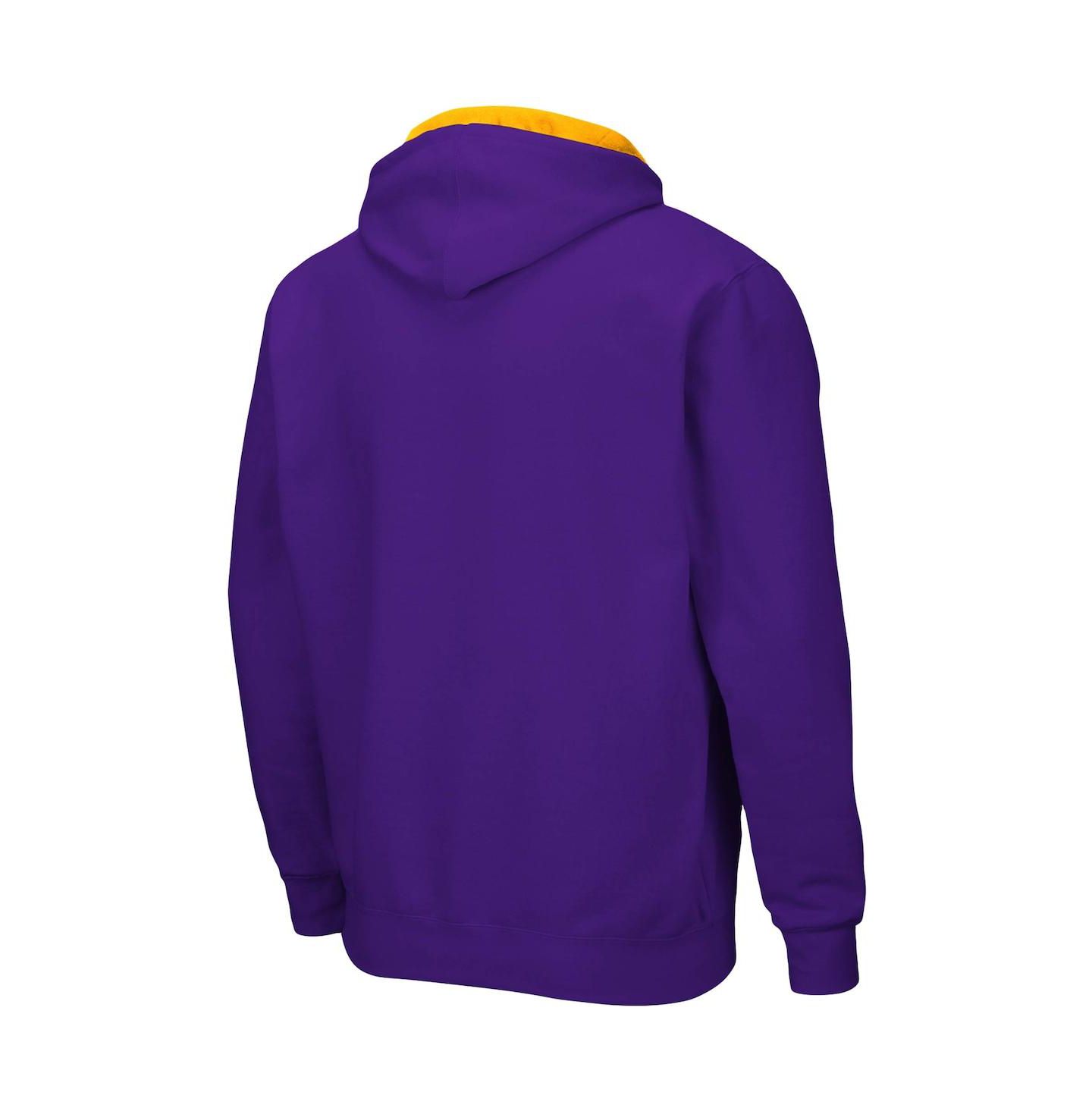 Мужское худи Colosseum Purple LSU Tigers Big and Tall Full-Zip — фото 4