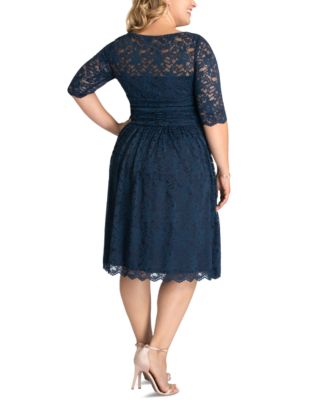 Plus Size Luna Lace Cocktail Midi Dress