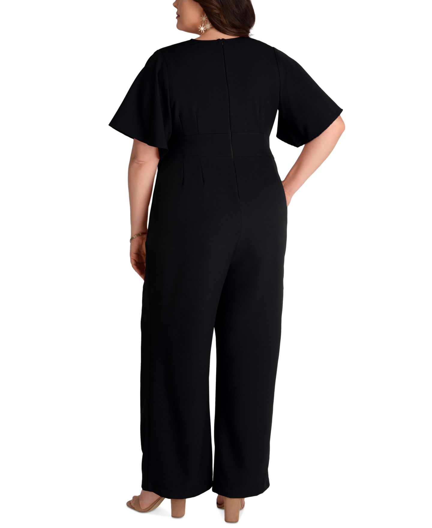 Женский комбинезон Kiyonna Plus Size Charisma Crepe Jumpsuit, цвет: Чёрный — фото 2