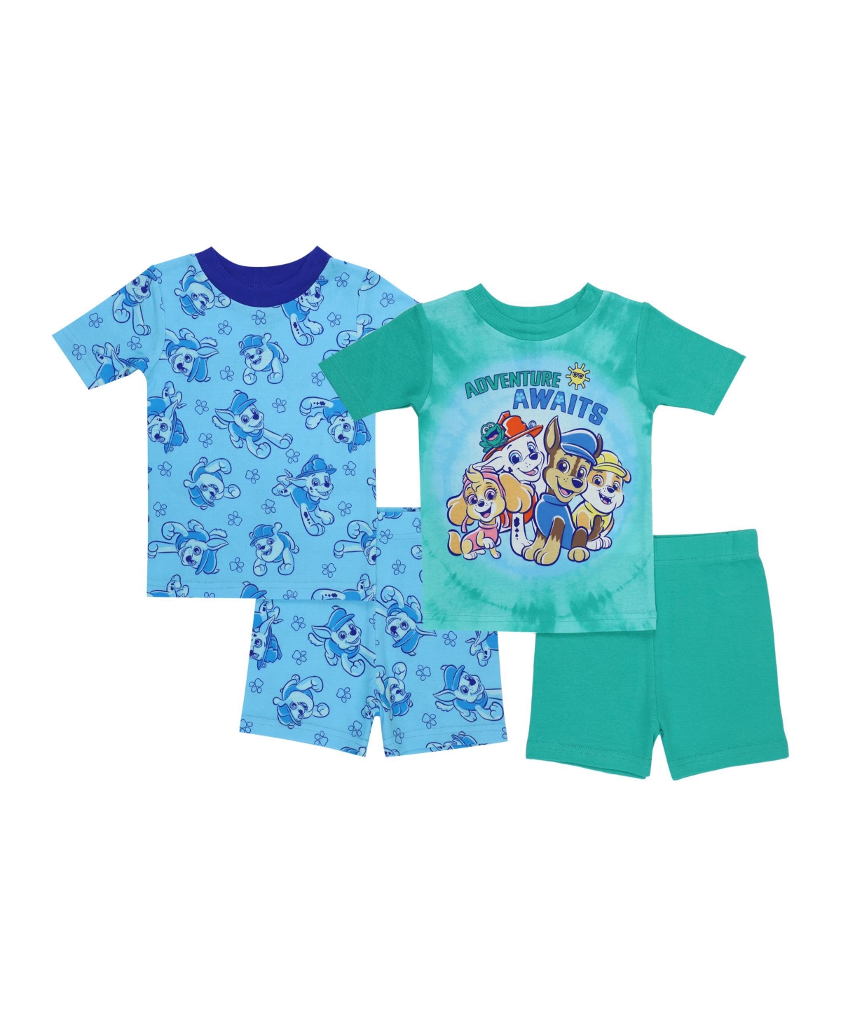 Paw Patrol Toddler Boys  T-shirts And Shorts, 4-piece Set In Assorted