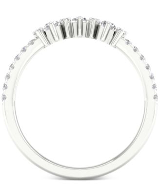 Diamond Baguette & Round Band (1/3 ct. t.w.) in 14k White Gold