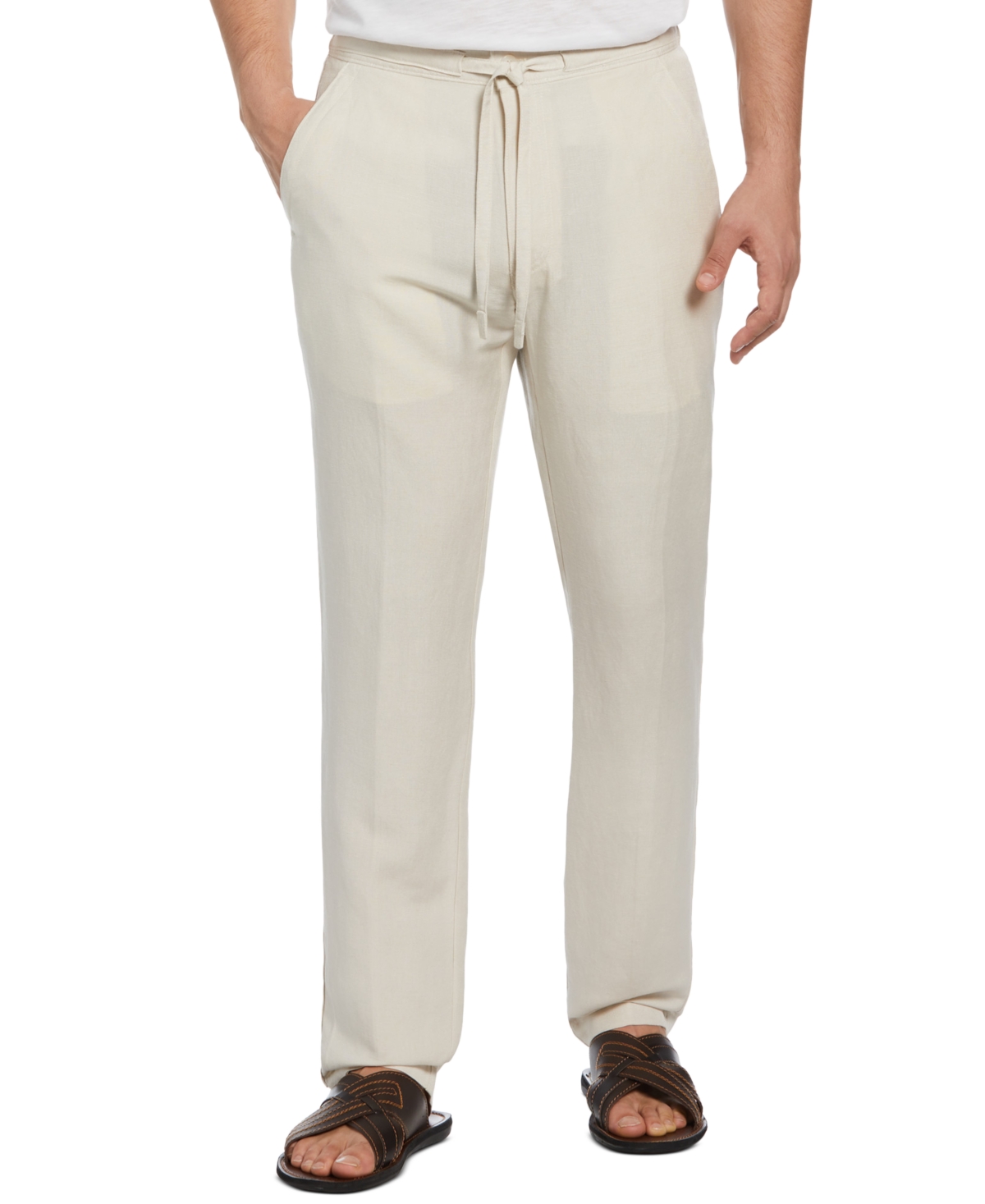 Men's Big & Tall Linen Blend Core Drawstring Pant - Silver Lining