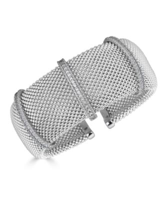 Macy's - Diamond Cuff Bracelet (1/2 ct. t.w.) in Sterling Silver