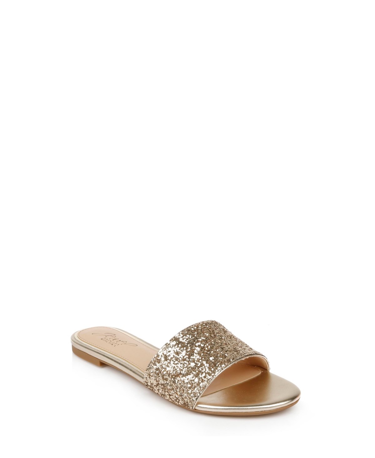 Shop Jewel Badgley Mischka Women's Dillian Chunky Glitter Slide Evening Sandals In Gold Glitter