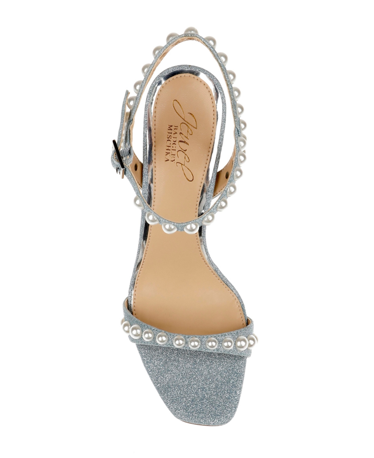 Jewel Badgley Mischka Women's Damaris Pearl Embellished Stiletto Evening Sandals