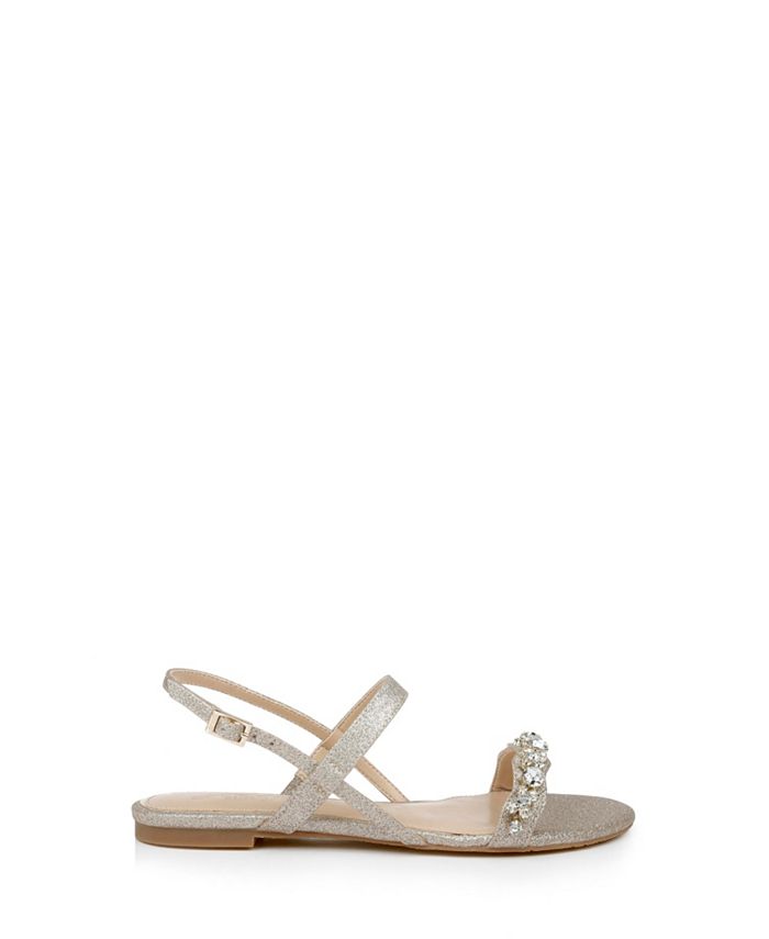 Jewel Badgley Mischka Women's Osmond Flat Evening Sandals & Reviews